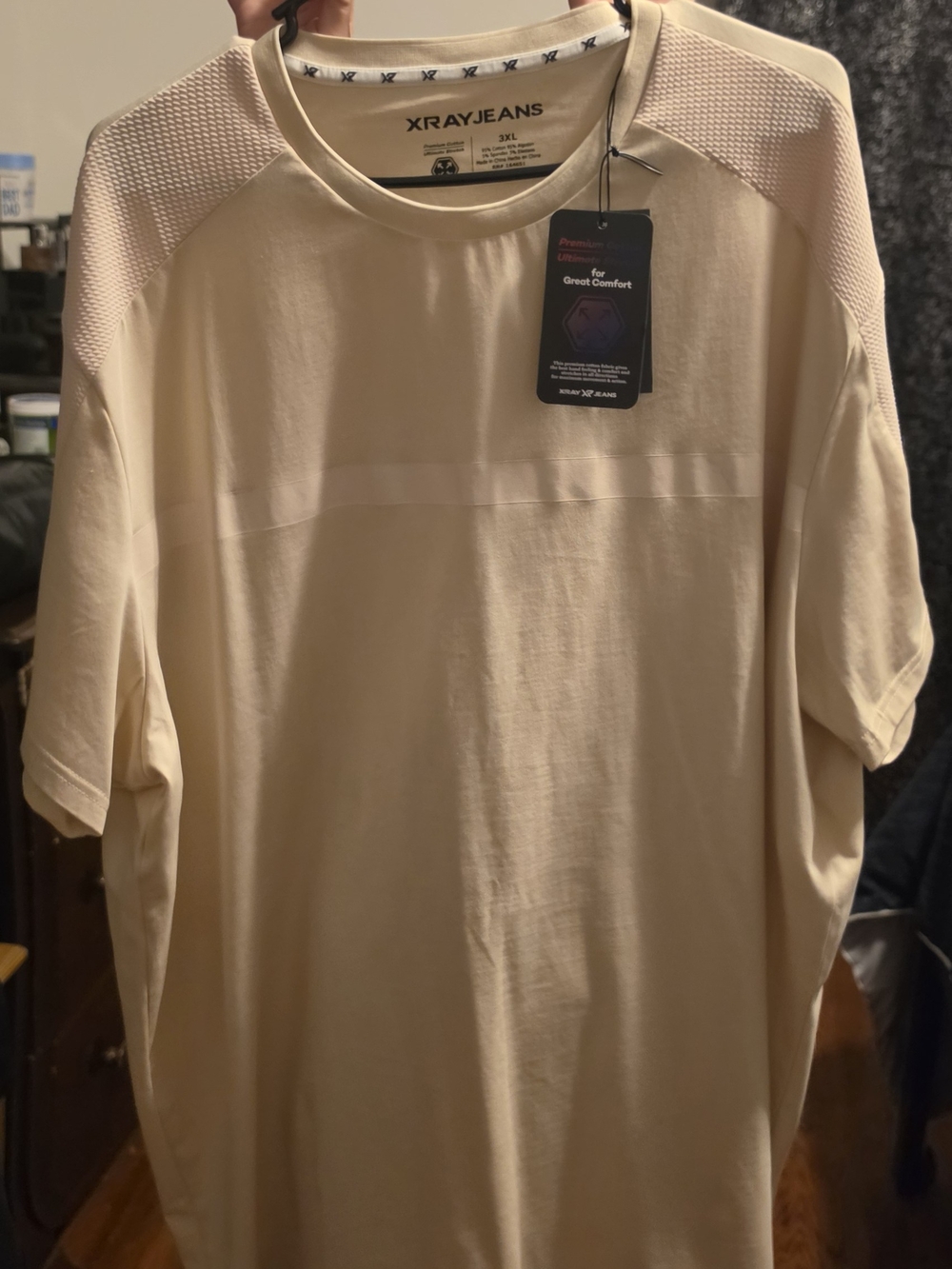 Xray Jeans Men's Short-Sleeve Cream Performance Tee